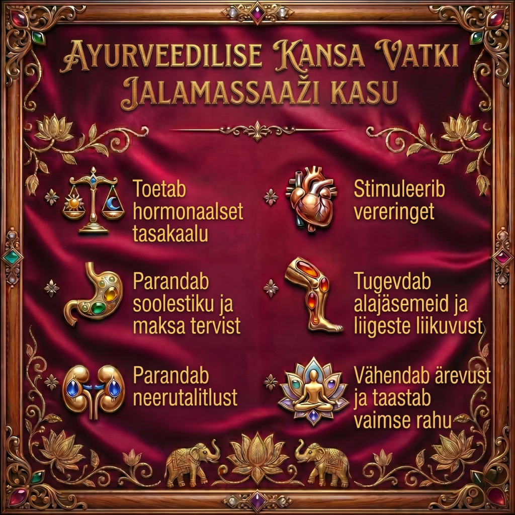 Kansa Vatki tervendav jalamassaažiseade hormoonide tasakaalu, soolestiku tervise, detoksifitseerimise ja parema une jaoks