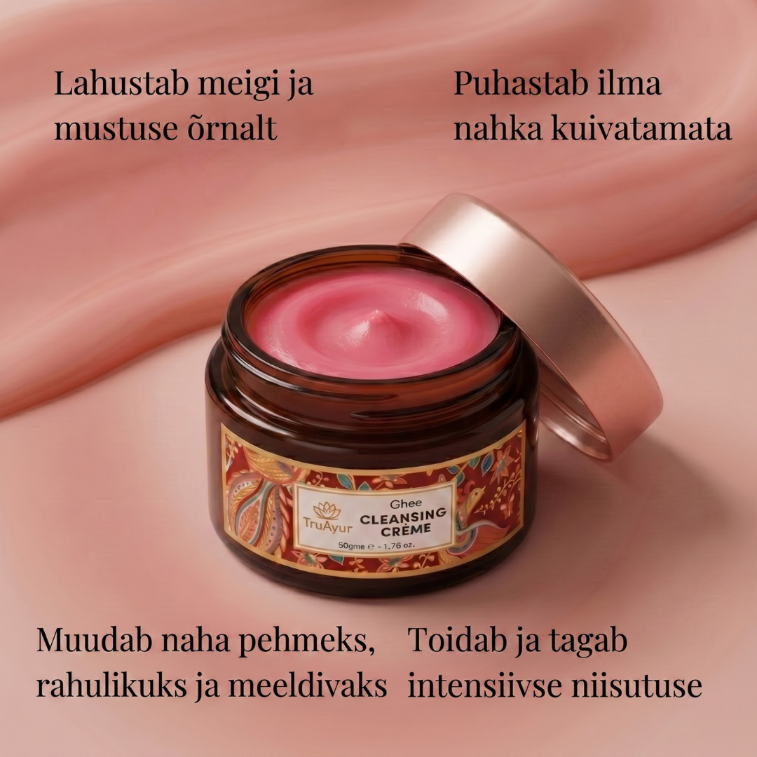 Näohooldus välgukiirusel – ajurveeda ghee puhastuskreem näomassaažiks