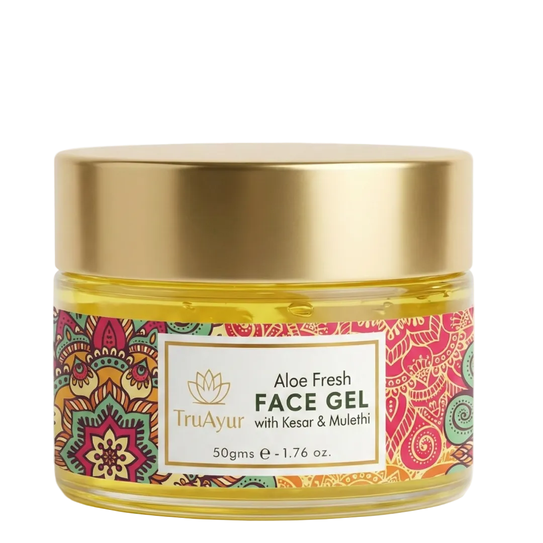 Aloe Fresh näogeel Kashmiri kesari ja Mulethiga särava jume ja sügava niisutuse saavutamiseks