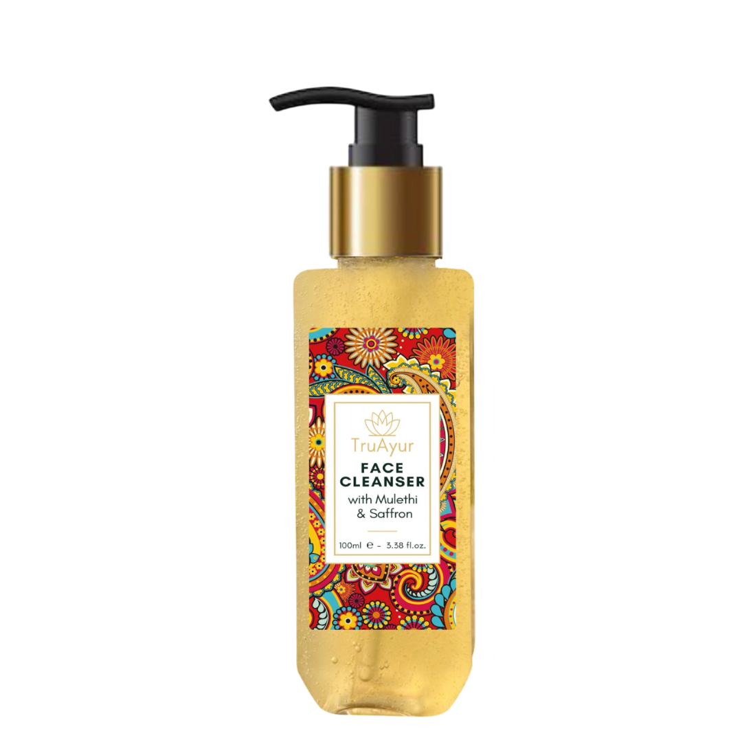 Ayurveda näopuhastusvahend Mulethi ja safraniga