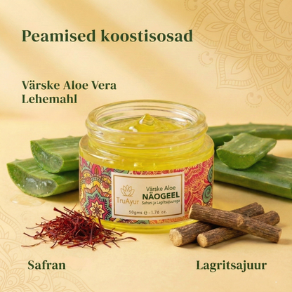 Aloe Fresh näogeel Kashmiri kesari ja Mulethiga särava jume ja sügava niisutuse saavutamiseks